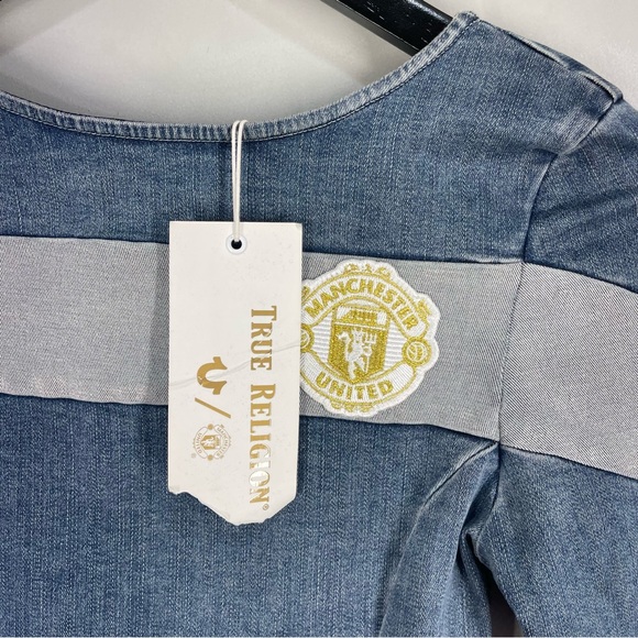 True Religion New With Tags Manchester United Indigo Long Sleeve Bodysuit XS - Picture 7 of 10